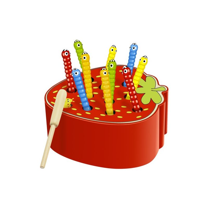 Juego de Madera Fresa Kruzzel - Atrapa el Gusano