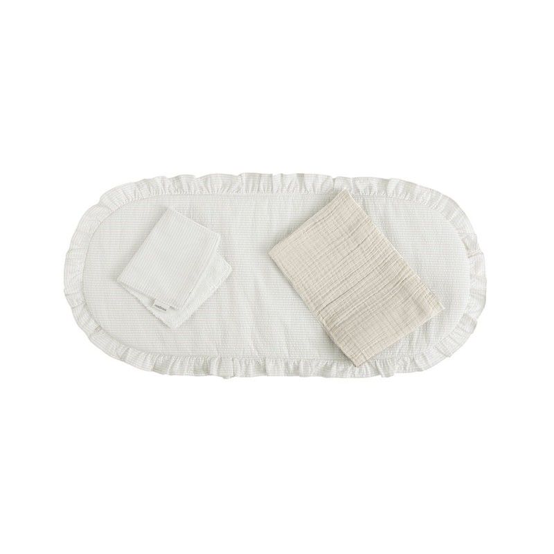 Pack colchoneta capazo Regent Cambrass, crema · 35 x 75 cm