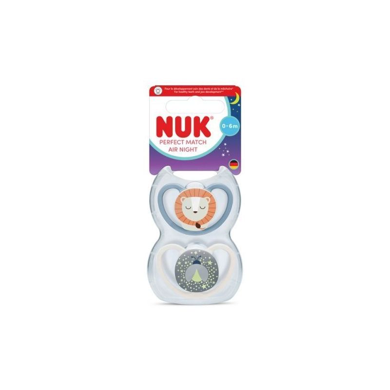 Chupete de Silicona NUK Air 0-6m Diseño León