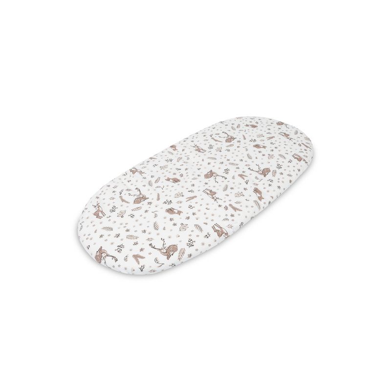 Sábana Ajustable para Capazo Sensillo de Algodón Beige