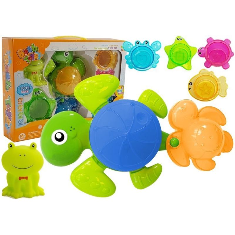 Kit de Baño Tortugas con Cascada y Animales Marinos