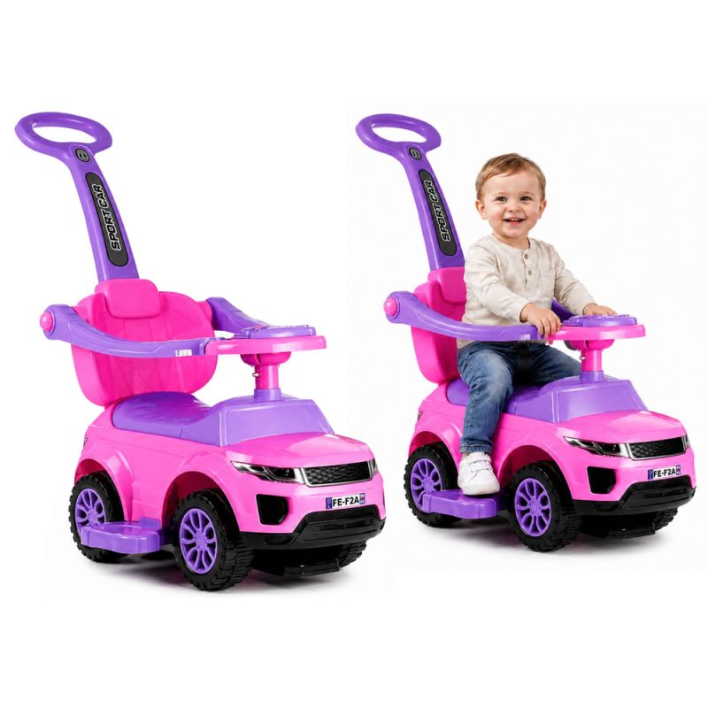 Correpasillos infantil evolutivo Lean Cars 3 en 1 rosa · asa parental · 12+ meses
