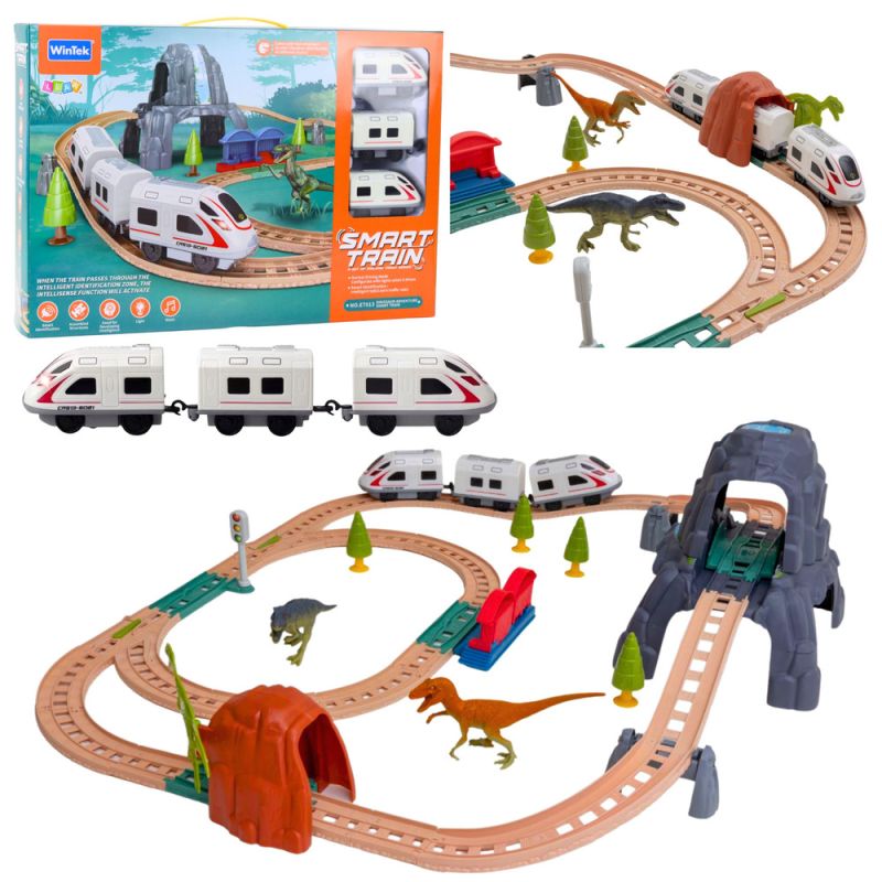 Set de Tren Eléctrico Dinosaur Park con Luces y Sonidos