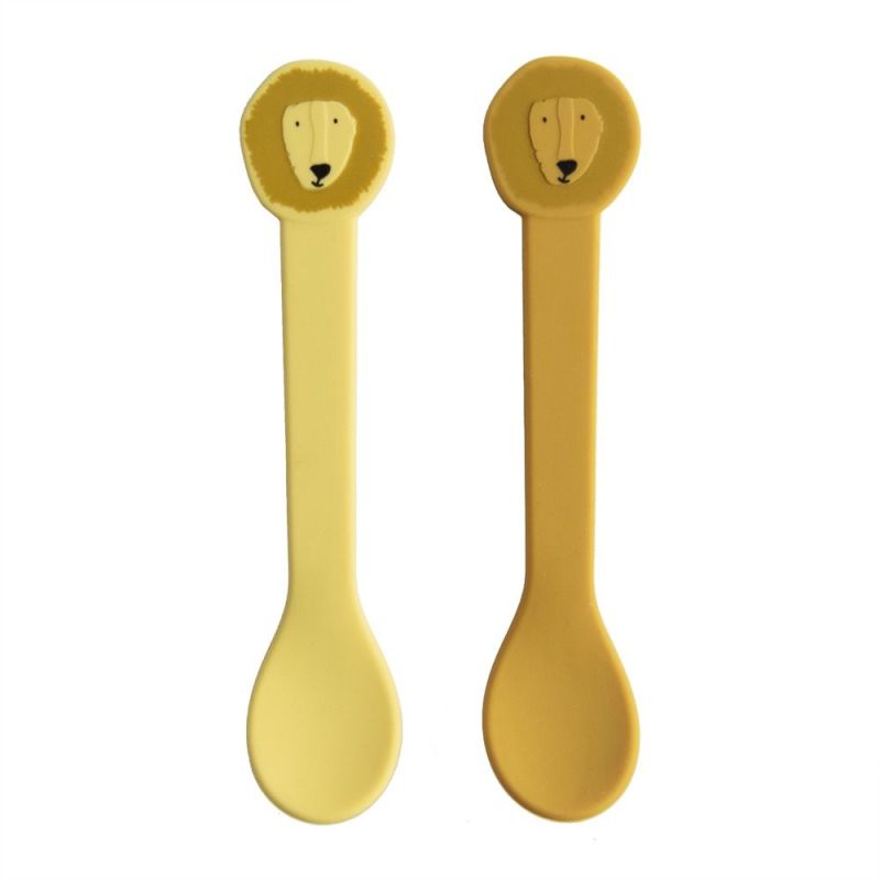 Cucharas de Silicona Mr. Lion Trixie para Bebés - 2 Pack