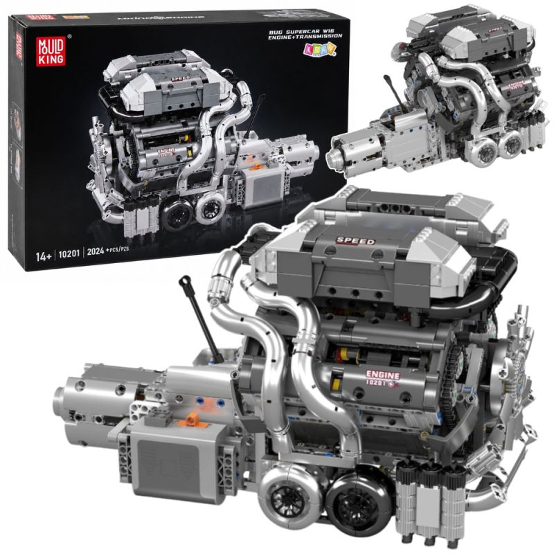 Bloques de Construcción Motor V8 con Caja de Cambios