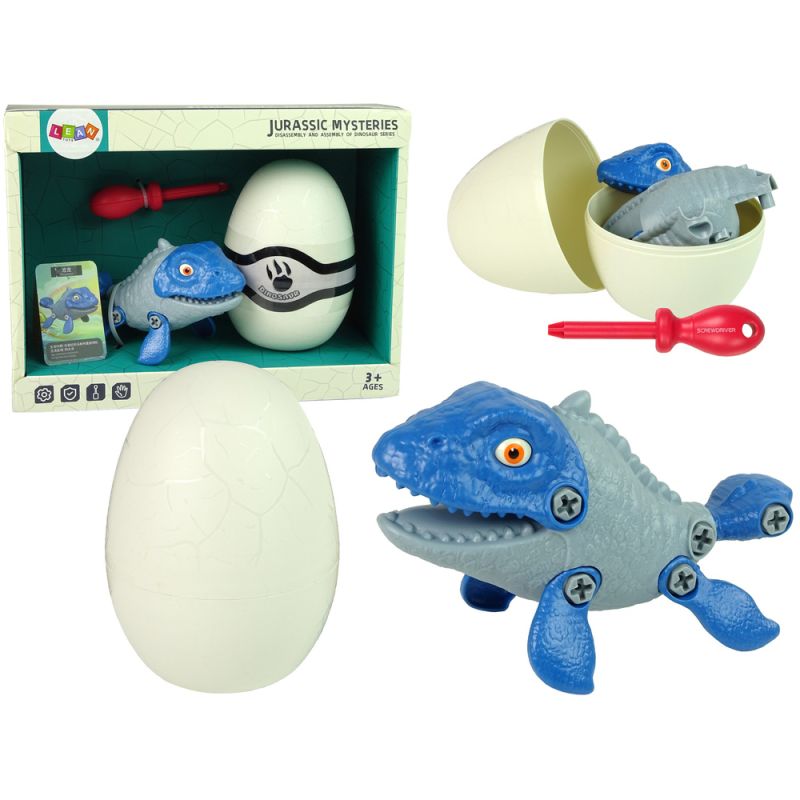 Set de Dinosaurio Mosasaurio con Huevo y Destornillador