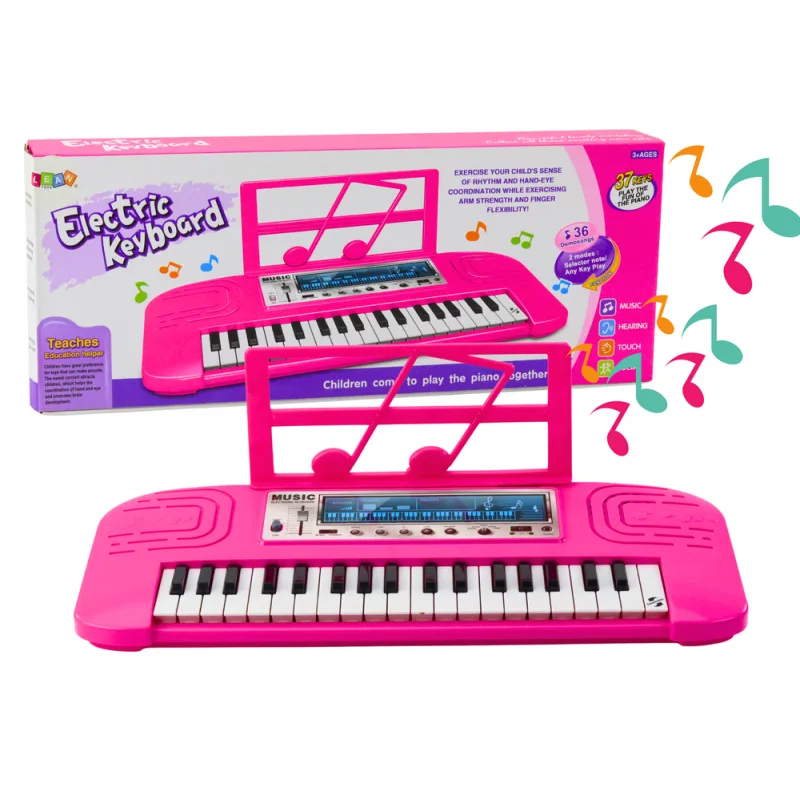 Piano Eléctrico Infantil Rosa con 36 Melodías