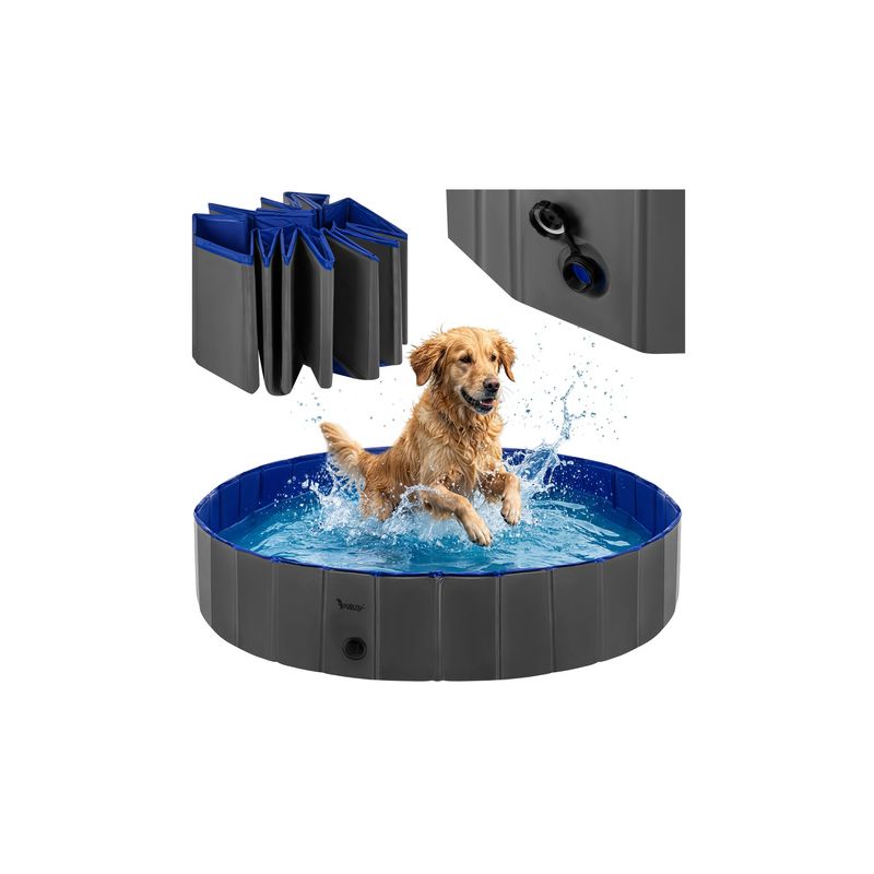 Piscina para Perros Plegable 160x30cm Purlov