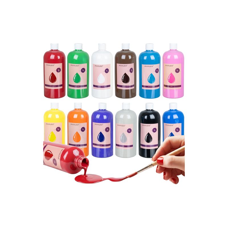 Pinturas para Cartel Maaleo - Set de 12 Colores 1000ml