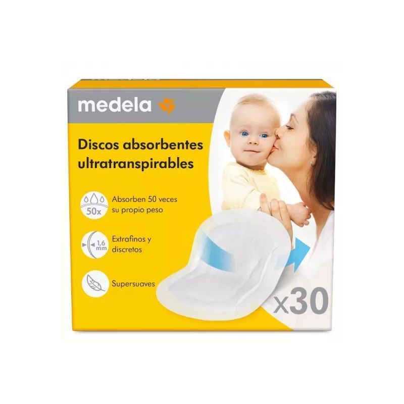 Discos de Lactancia Medela Ultra-Transpirables 30 Unidades
