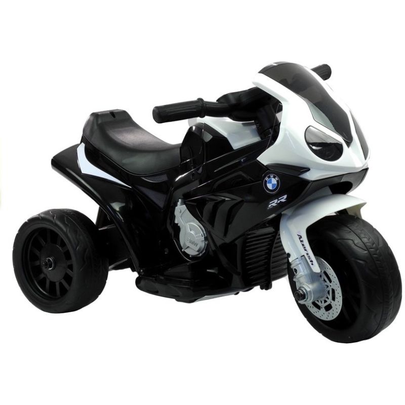 Moto eléctrica infantil BMW S1000RR negra triciclo