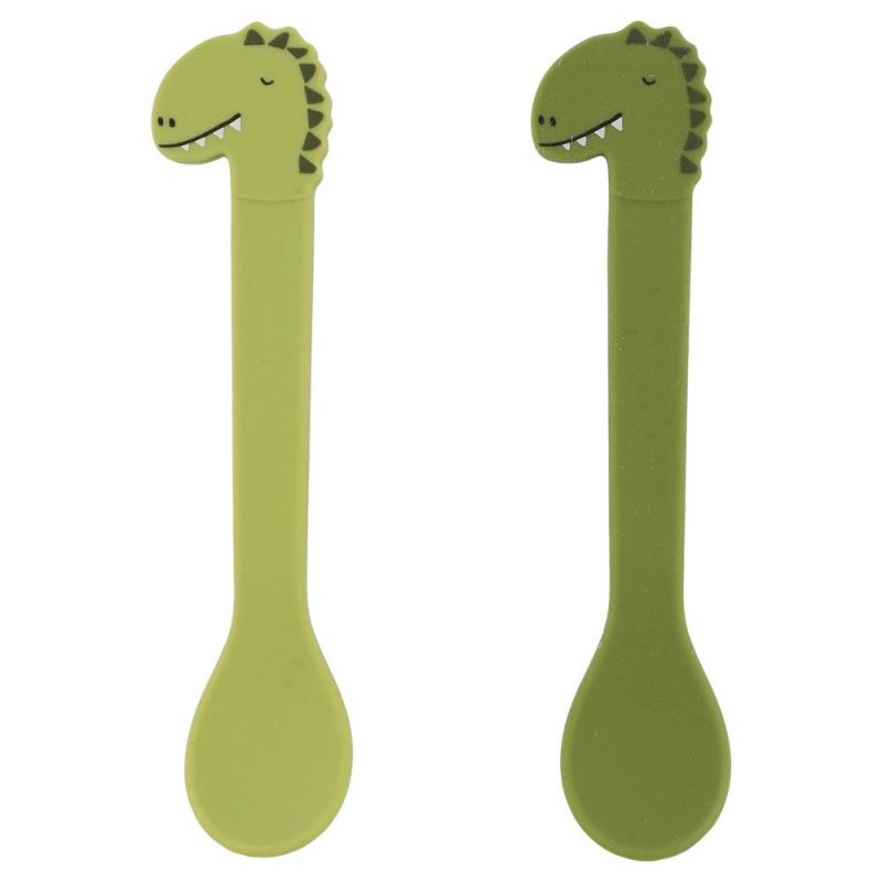 Cuchara de Silicona 2-Pack Mr. Dino Trixie para Bebés