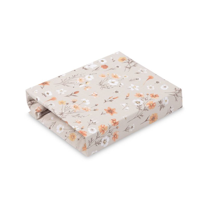 Sábana Bajera Algodón Beige Estampada Sensillo 60x120 cm
