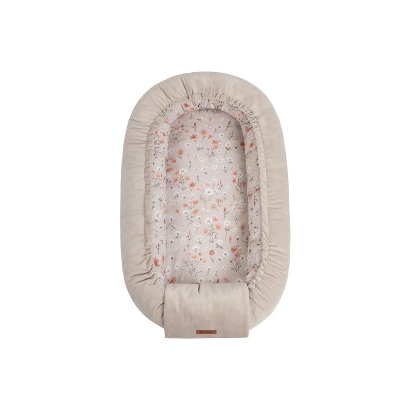 Nido de Bebé Reversible Velvet Bloom Beige 80x45 – Cocoon Ajustable y Acolchado