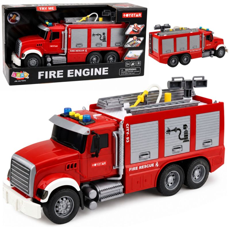 Camión de Bomberos con Escalera Extensible y Efectos Sonoros