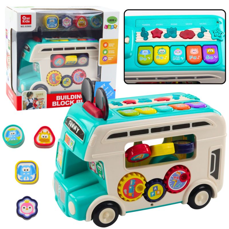 Autobús Educativo Interactivo con Luces y Sonidos Turquesa
