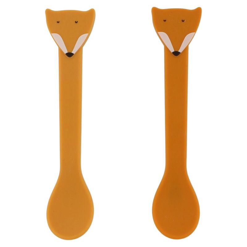 Cucharas de Silicona 2-Pack Mr. Fox Trixie para Bebés