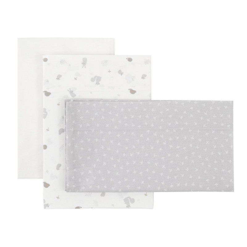 Sabana Cuna 3 Pcs (cuna 70) 70x140x1 Cm Ardi Gris - Cambrass