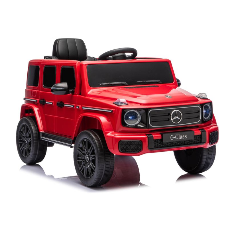 Coche eléctrico infantil Mercedes G 4x4 rojo Lean Cars · 24V · 4 motores · 3 marchas