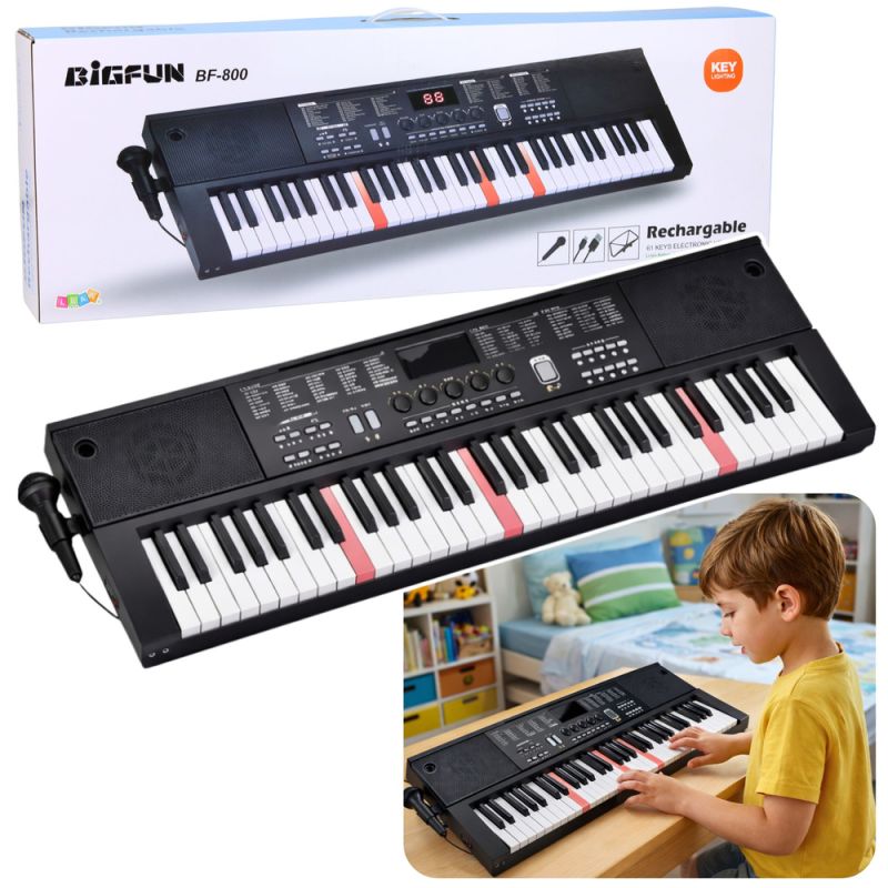 Teclado Electrónico Infantil con Micrófono y 200 Sonidos