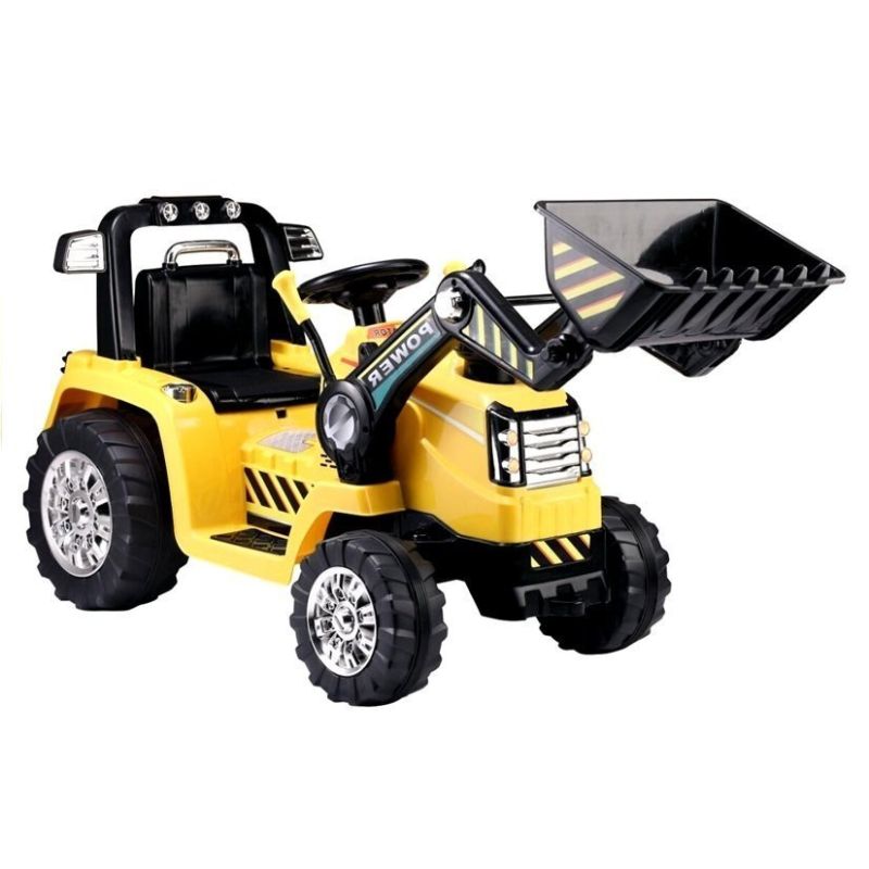 Tractor Eléctrico Infantil Amarillo con Control Remoto y Luz