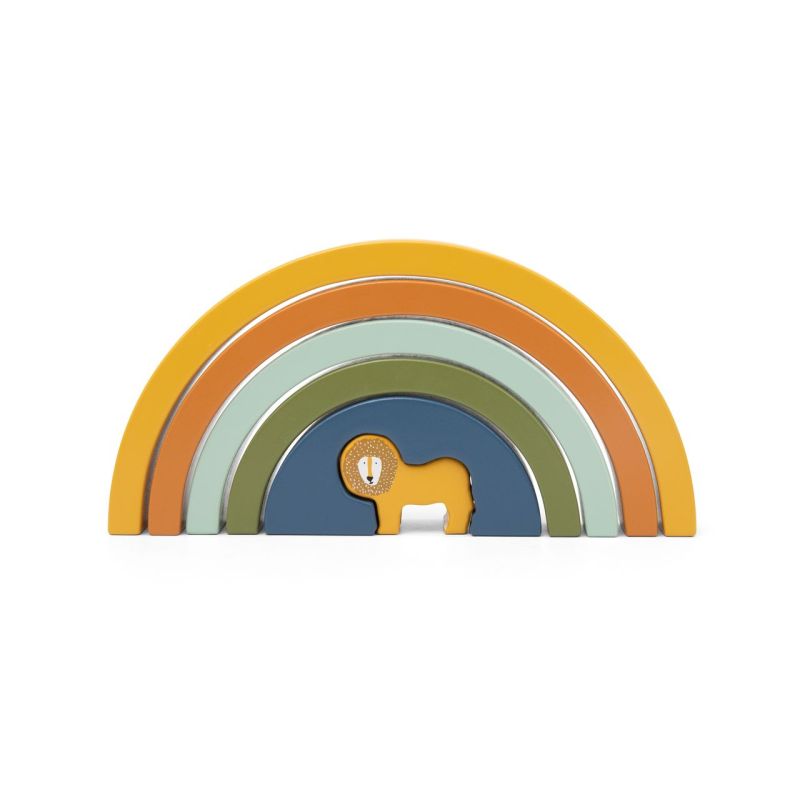 Arco iris de madera apilable Trixie - Juguete educativo