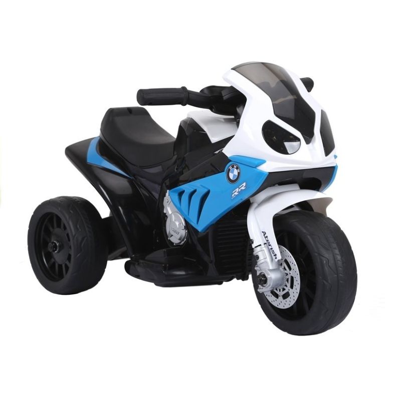 Moto eléctrica infantil BMW S1000RR triciclo azul Lean Cars · 6V, 3+ años