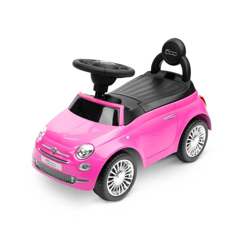 Correpasillos Coche de juguete para niños Fiat 500 de Toyz: diseño italiano y calidad excepcional para horas de diversión-Rosa