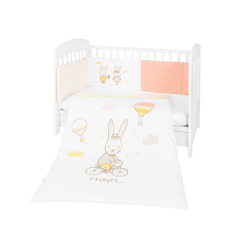 Juego de Edredón y Chichonera Rabbits in Love, para cuna de 60 x 120 cm