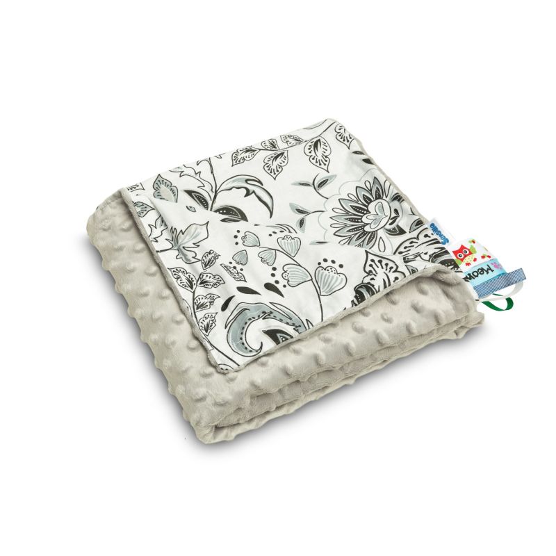 Manta MINKY GRIS FOLK 75 x 100 Ligera - imagen 2