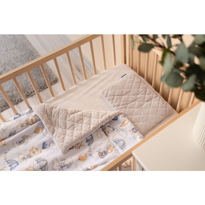 Juego para Cuna de Almohada + Edredón diseño Vuelos en las Nubes