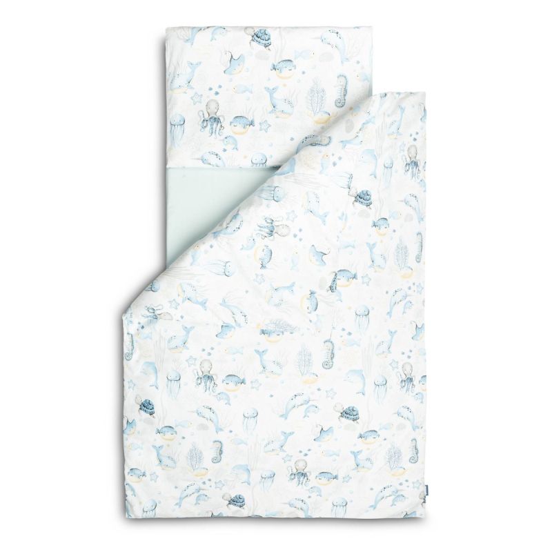 Juego de Funda Nórdica + Funda de Almohada + Sábana - Mundo Submarino para Cuna de 60 x 120 cm - imagen 2
