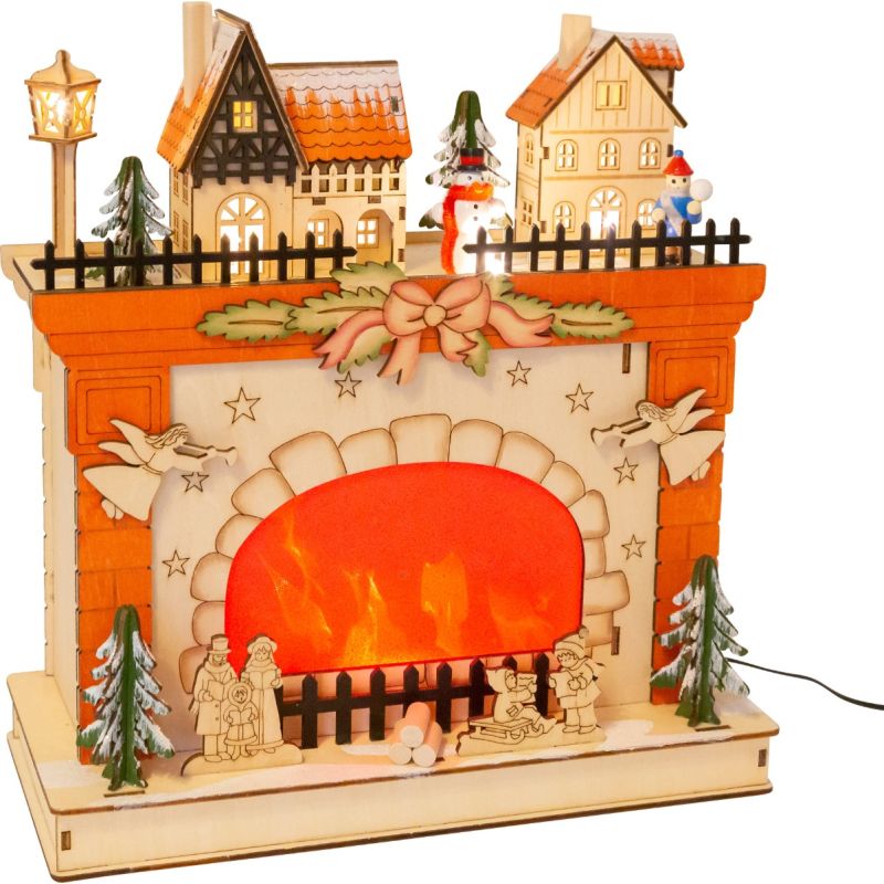 Lámpara de chimenea, paraíso invernal 