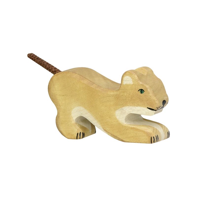 Figura de madera León Pequeño Jugando Holztiger