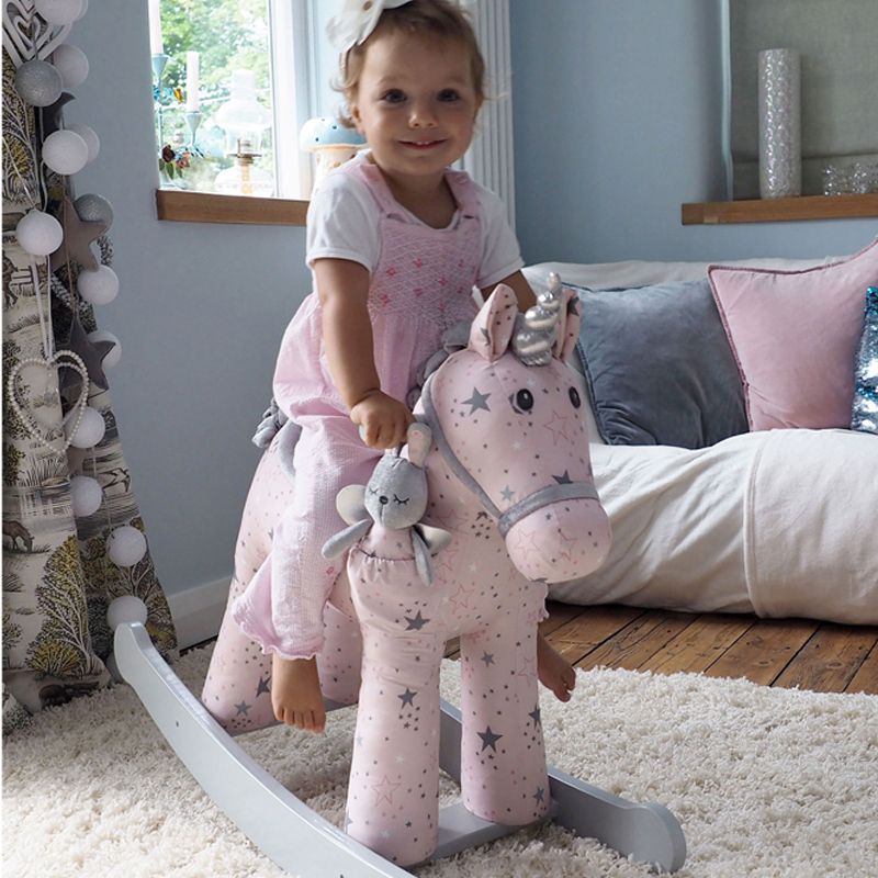 Unicornio Balancín Rosa de Madera – Juguete Elegante y Robusto para Niños +12M