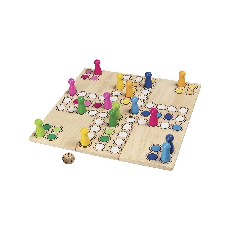 Ludo de madera modulable , se transforma según el número de jugadores