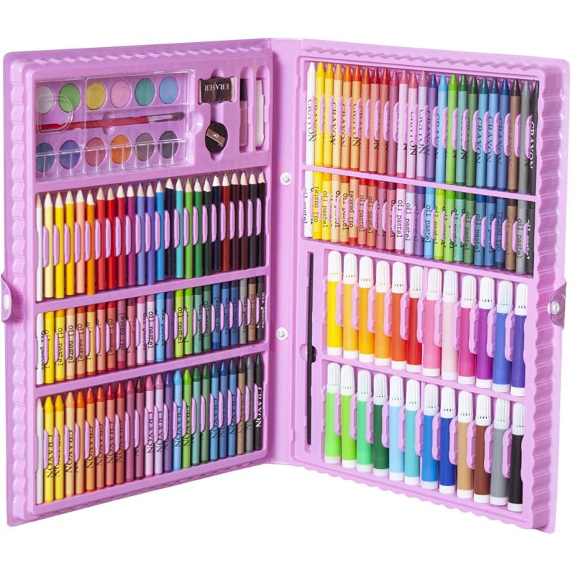 Maletín de pintura rosa (168 piezas)