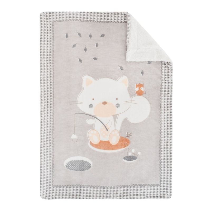 Manta súper suave Sherpa 80/110 Polar Fisher Gris