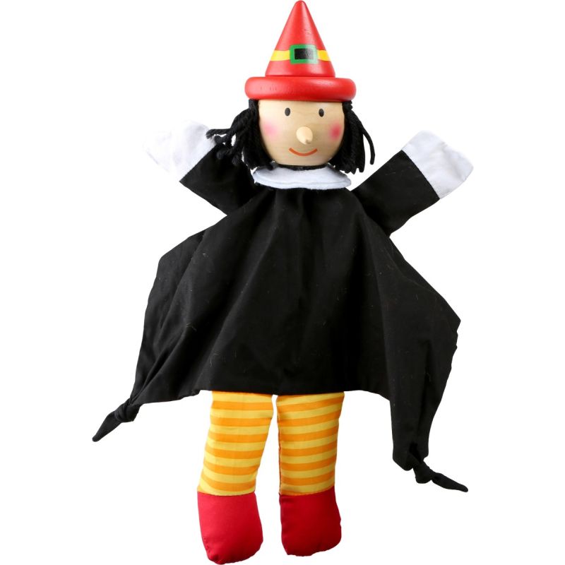 Marioneta Mago , de madera y tela