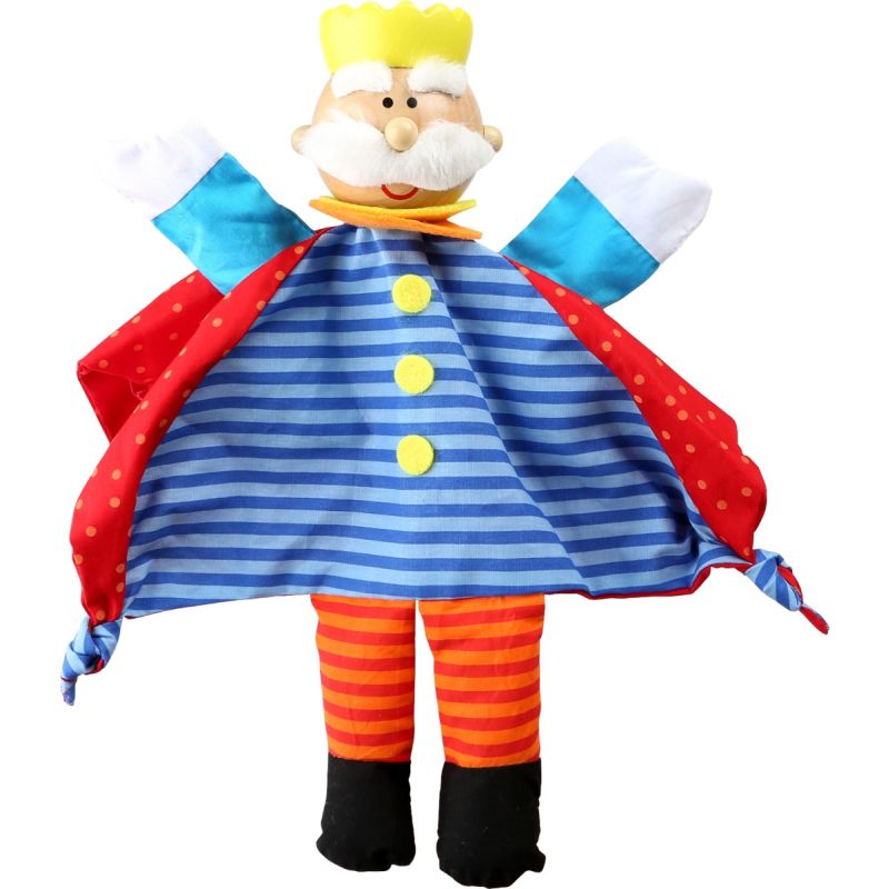 Marioneta Rey , madera y tela