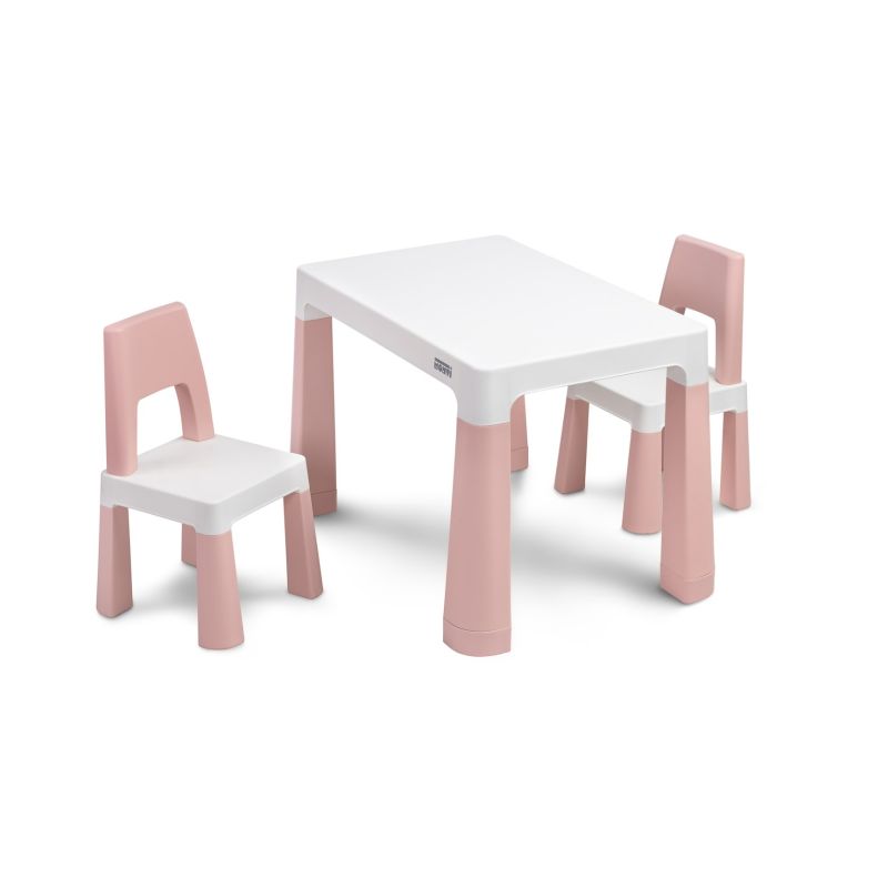 Mesa Infantil de plástico y 2 sillas Monti , Toyz-Rosa