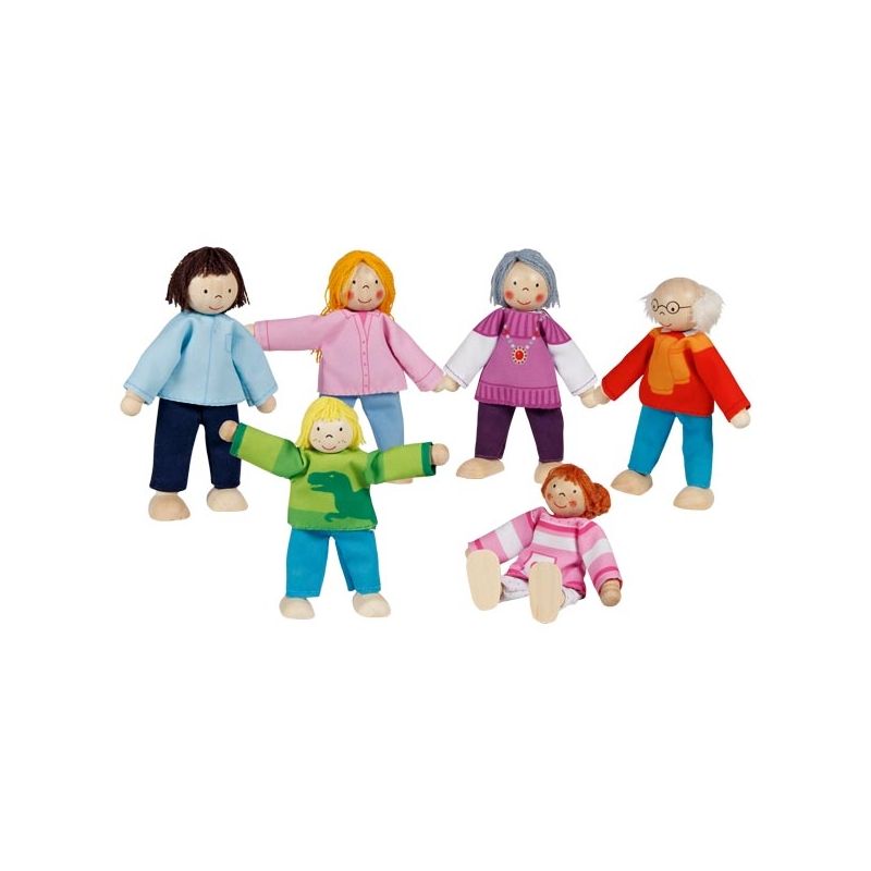 Muñecos flexibles familia moderna