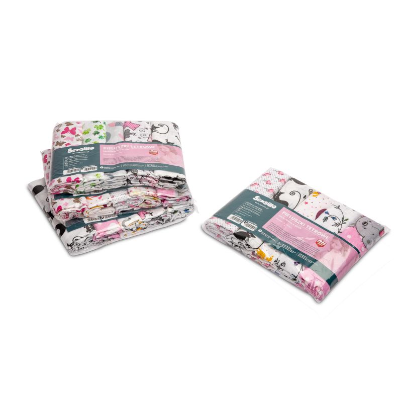 Pack de 5 muselinas estampadas para Niña