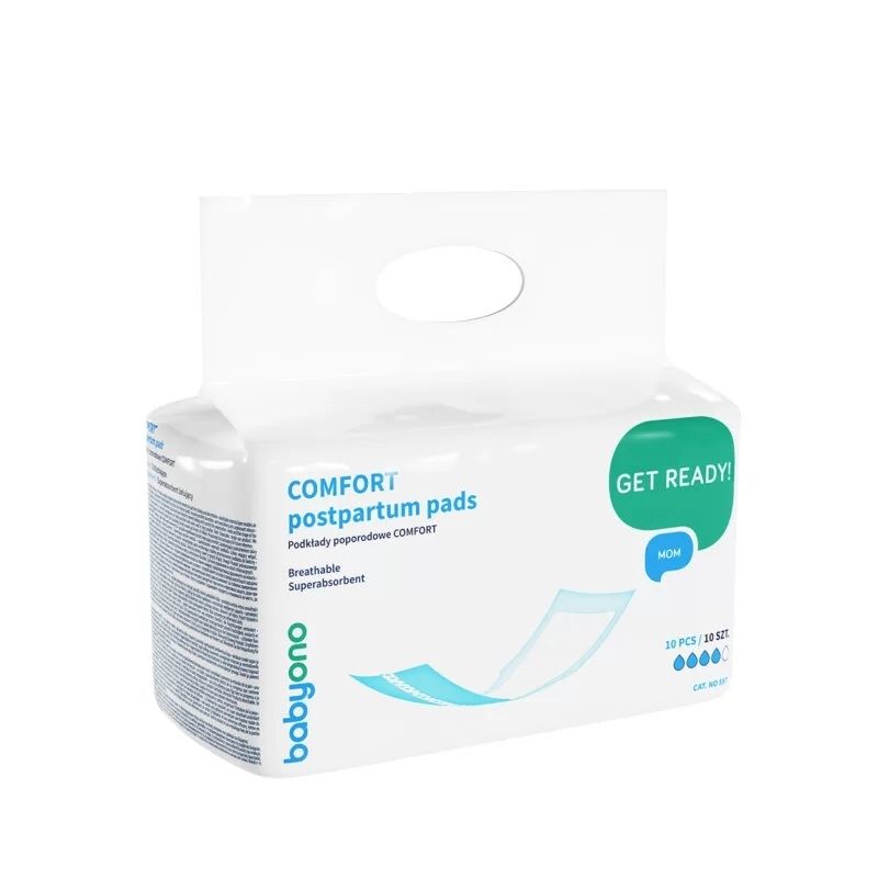 10 Compresas Posparto Comfort - Transpirables y Superabsorbentes