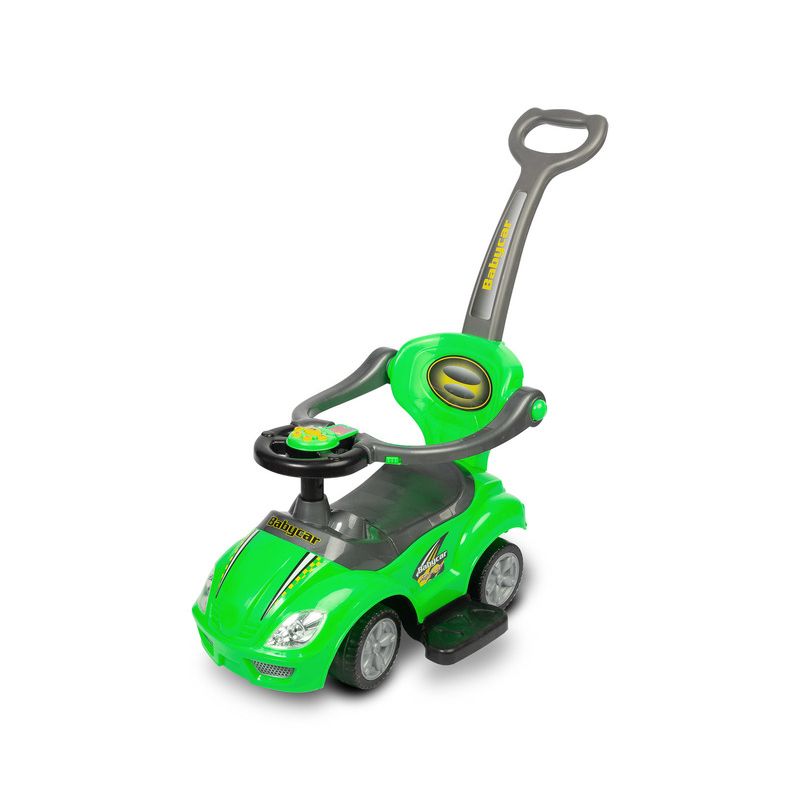 Correpasillos 2 en 1 Race Car con Sonidos para Niños de 12 a 36 Meses – Con Asa, Barrera y Espacio de Almacenaje-Verde