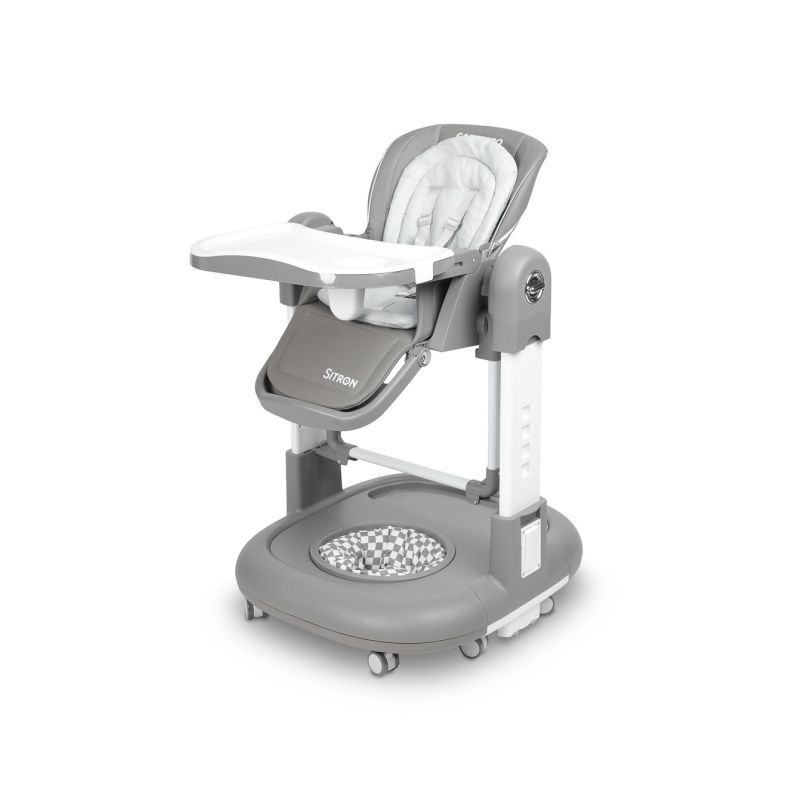 Trona Evolutiva 3 en 1 Sitron con Función de Columpio y Andador – Ajustable y Multifuncional-Gris