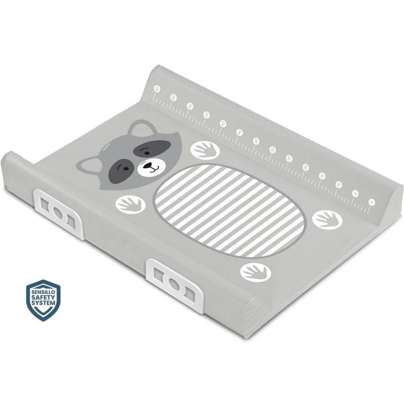 Colchoneta cambiador Regla Mapache Gris , 70 cm, con Sistema de Seguridad - imagen 2