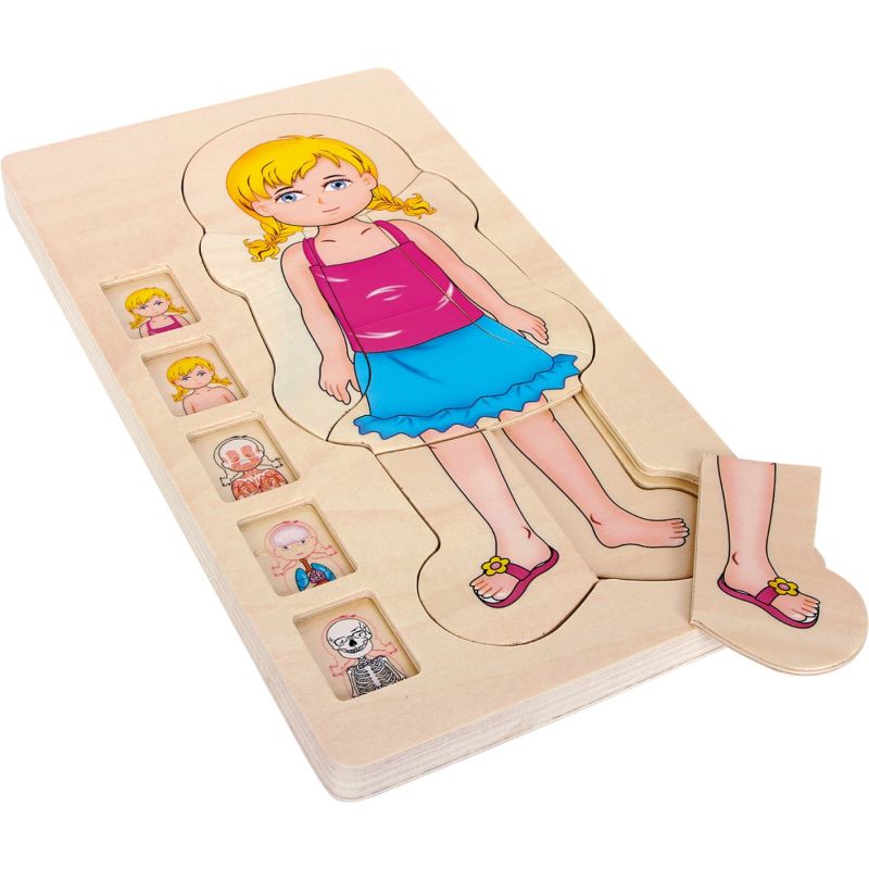 Puzzle a capas, Anatomía Chica - 28 piezas