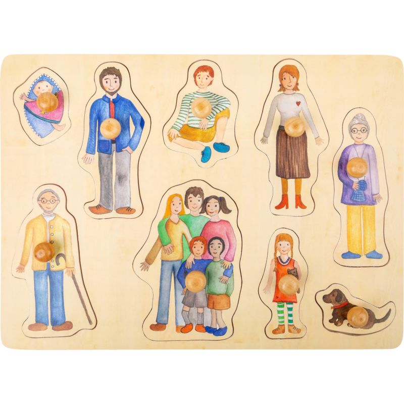 Puzzle de madera familia y amigos - 12 meses y +