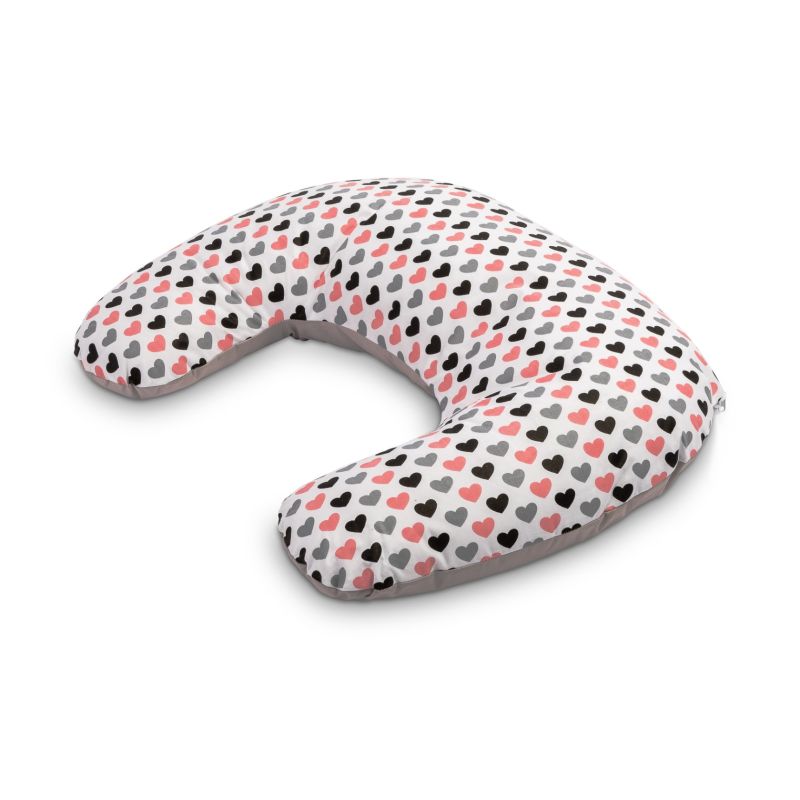 Almohada para lactancia - corazones gris - imagen 2